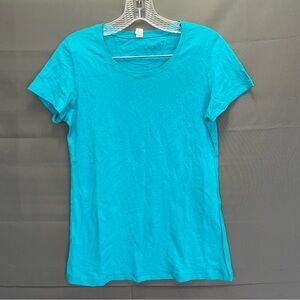 Blue LULULEMON basic t shirt athletic top casual comfort attire